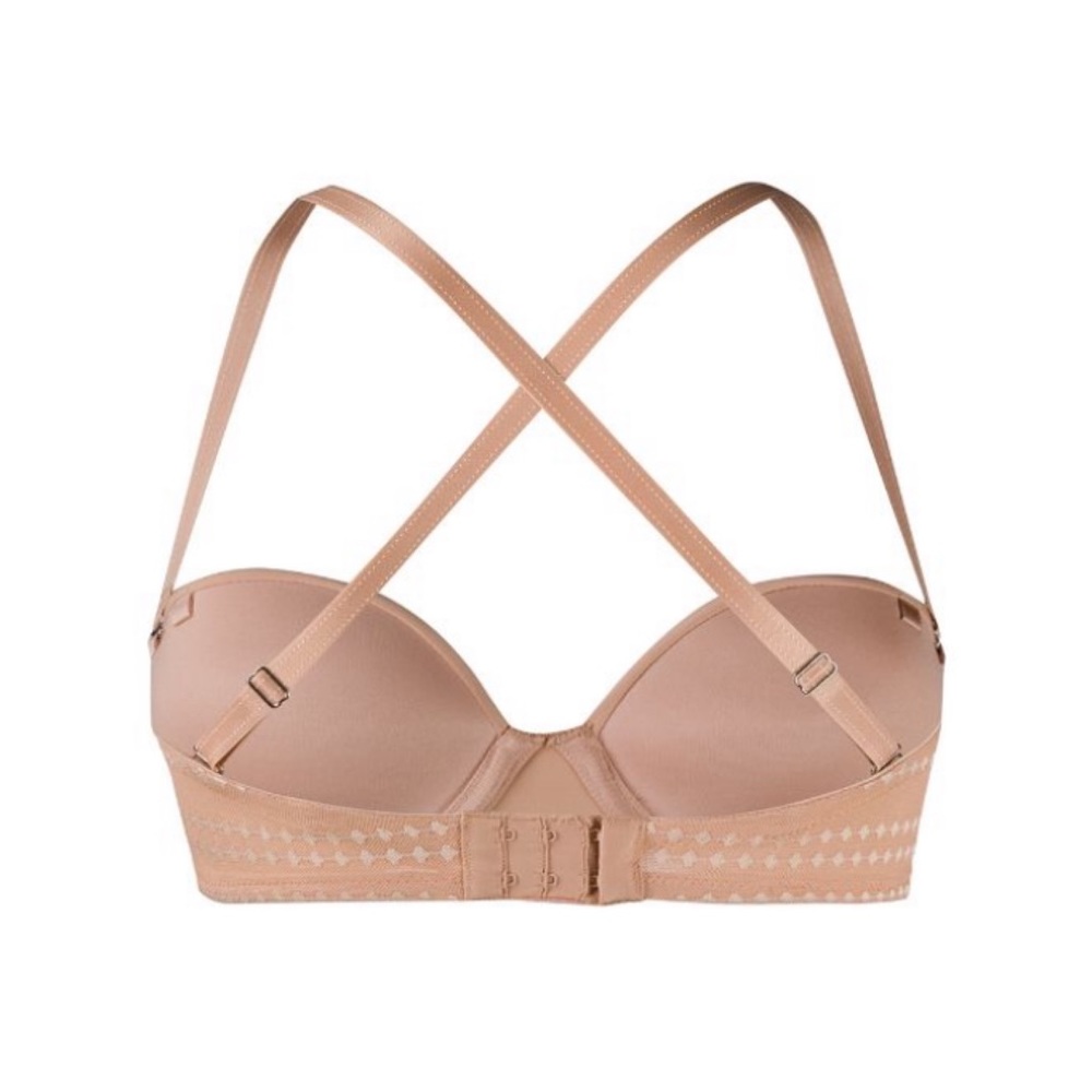 Wacoal Respect Balconette Strapless Bra 38DD Praline Beige Convertible Multi - Picture 11 of 13